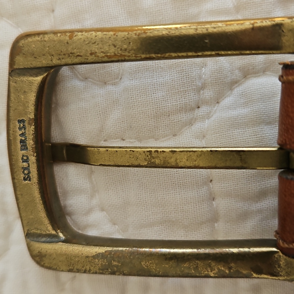 Vintage Tommy Hilfiger Men's Leather Belt Size 36 - Picture 6 of 11